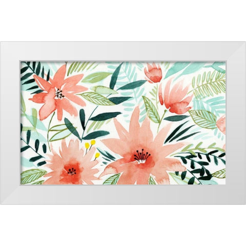 Tropical Drift II White Modern Wood Framed Art Print by Popp, Grace
