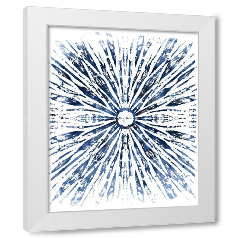 Indigo Ink Motif VIII White Modern Wood Framed Art Print by Vess, June Erica