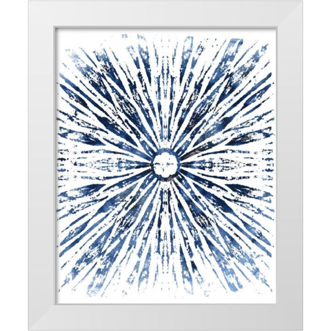 Indigo Ink Motif VIII White Modern Wood Framed Art Print by Vess, June Erica