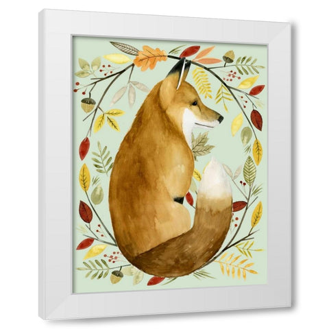 Autumn Wreath II White Modern Wood Framed Art Print by Popp, Grace