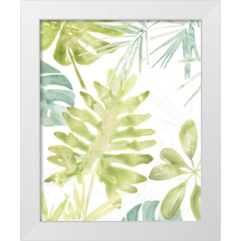Island Medley IV White Modern Wood Framed Art Print by Vess, June Erica