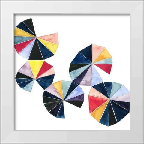 Pinwheel Bright II White Modern Wood Framed Art Print by Popp, Grace