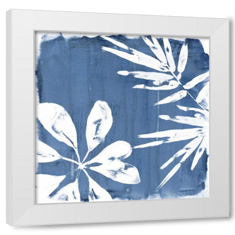 Tropical Indigo Impressions III White Modern Wood Framed Art Print by Vess, June Erica