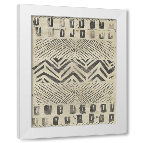 Pattern Bazaar II White Modern Wood Framed Art Print by Vess, June Erica