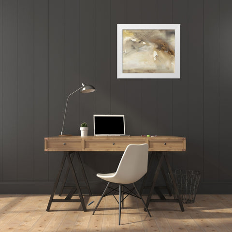 Waves in Motion II White Modern Wood Framed Art Print by Combs, Joyce