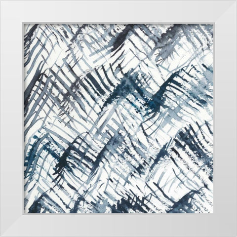 Stylus IX White Modern Wood Framed Art Print by Zarris, Chariklia