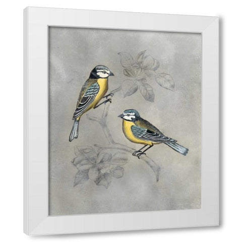 Silvered Aviary I White Modern Wood Framed Art Print by McCavitt, Naomi