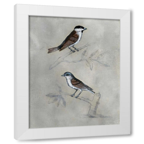 Silvered Aviary III White Modern Wood Framed Art Print by McCavitt, Naomi