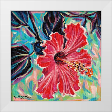 Hawaiian Beauty I White Modern Wood Framed Art Print by Vitaletti, Carolee