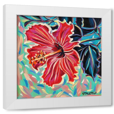 Hawaiian Beauty II White Modern Wood Framed Art Print by Vitaletti, Carolee