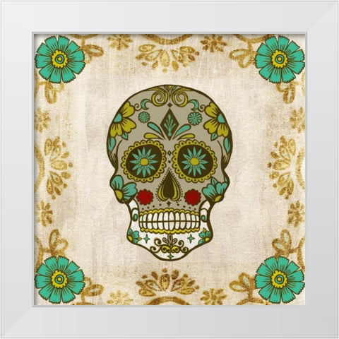Day of the Dead I White Modern Wood Framed Art Print by Popp, Grace