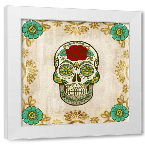 Day of the Dead III White Modern Wood Framed Art Print by Popp, Grace