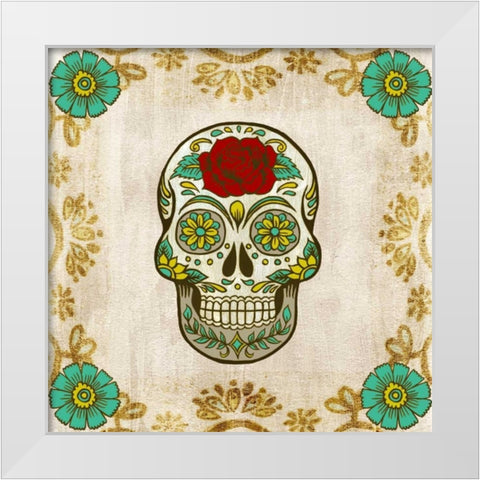 Day of the Dead III White Modern Wood Framed Art Print by Popp, Grace