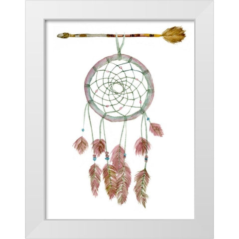 Dreamcatchers II White Modern Wood Framed Art Print by Wang, Melissa