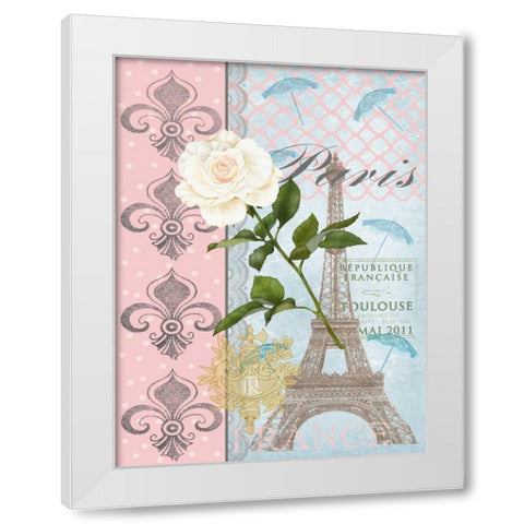 La Vie en Rose II White Modern Wood Framed Art Print by Reynolds, Jade