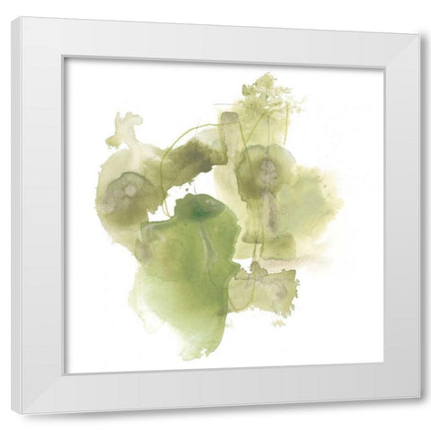 Foliose Gesture I White Modern Wood Framed Art Print by Vess, June Erica