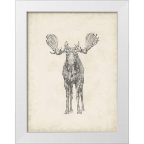 40x30 Custom Moose Study White Modern Wood Framed Art Print by Harper, Ethan
