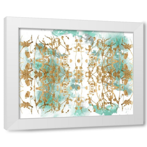 Verdant Mirror I White Modern Wood Framed Art Print by Goldberger, Jennifer