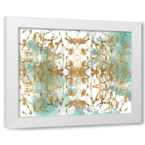Verdant Mirror II White Modern Wood Framed Art Print by Goldberger, Jennifer