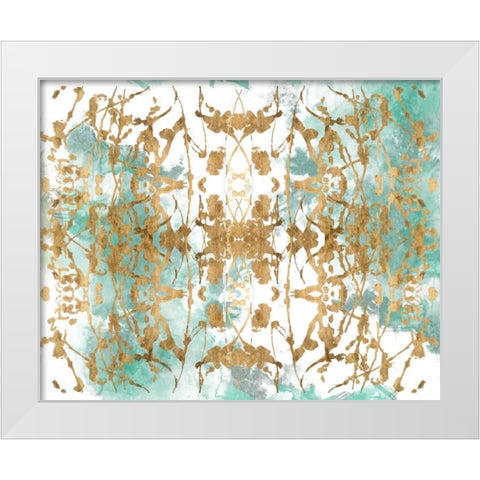 Verdant Mirror II White Modern Wood Framed Art Print by Goldberger, Jennifer