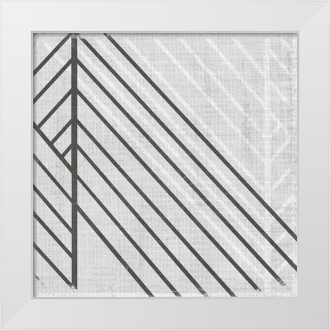 Diametric I White Modern Wood Framed Art Print by Vess, June Erica