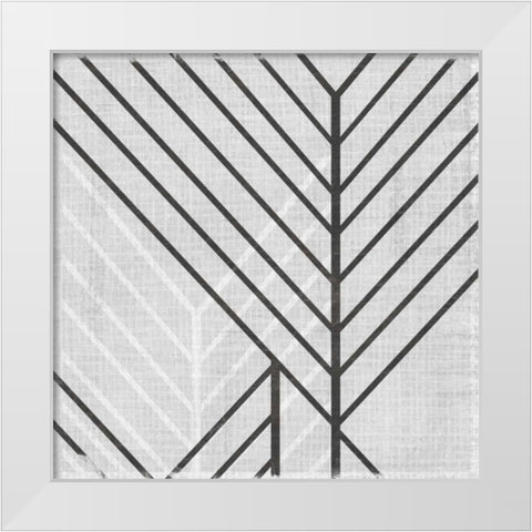 Diametric II White Modern Wood Framed Art Print by Vess, June Erica