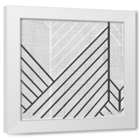Diametric III White Modern Wood Framed Art Print by Vess, June Erica