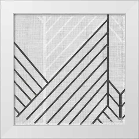 Diametric III White Modern Wood Framed Art Print by Vess, June Erica