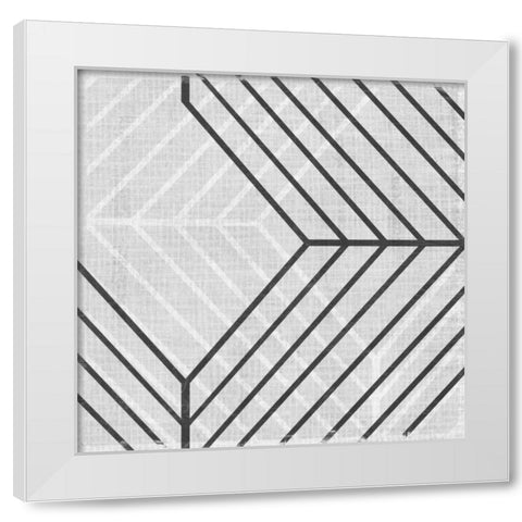 Diametric IV White Modern Wood Framed Art Print by Vess, June Erica