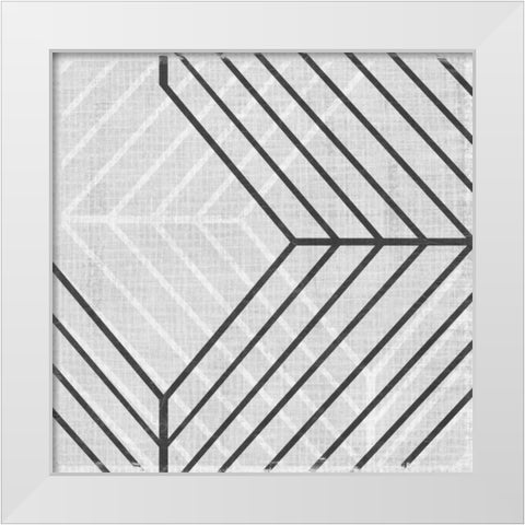 Diametric IV White Modern Wood Framed Art Print by Vess, June Erica