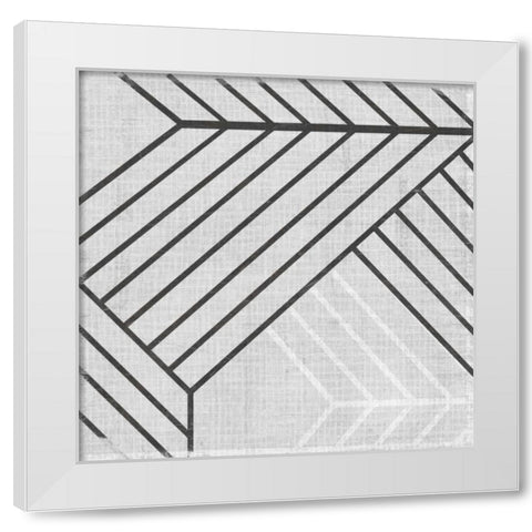 Diametric VI White Modern Wood Framed Art Print by Vess, June Erica