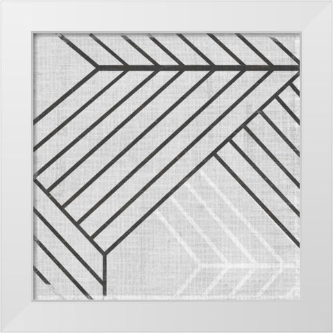 Diametric VI White Modern Wood Framed Art Print by Vess, June Erica