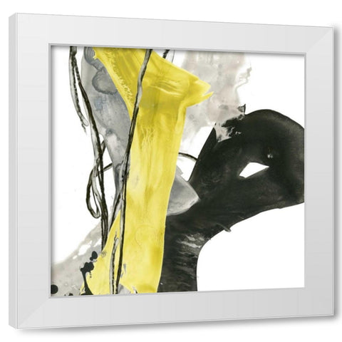 Citron Flux I White Modern Wood Framed Art Print by Vess, June Erica