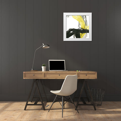 Citron Flux IV White Modern Wood Framed Art Print by Vess, June Erica