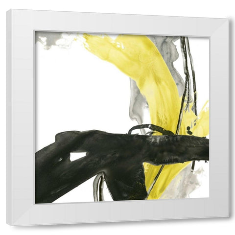 Citron Flux IV White Modern Wood Framed Art Print by Vess, June Erica
