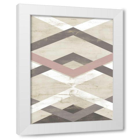 Midpoint I White Modern Wood Framed Art Print by Vess, June Erica