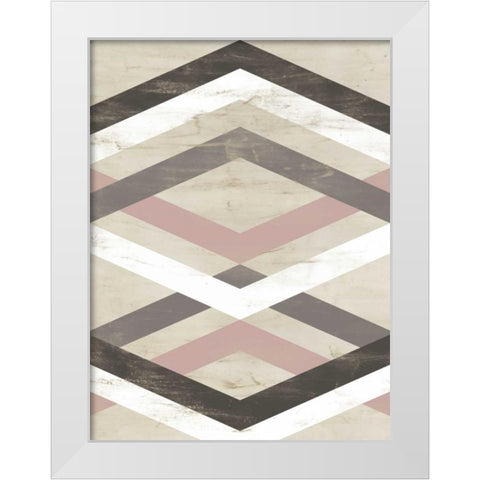 Midpoint II White Modern Wood Framed Art Print by Vess, June Erica