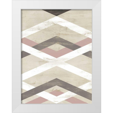 Midpoint IV White Modern Wood Framed Art Print by Vess, June Erica
