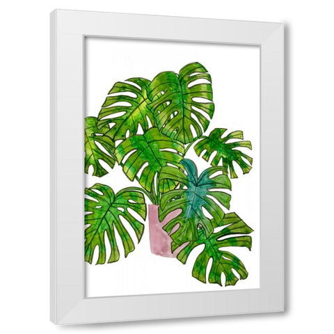 Potted Jungle I White Modern Wood Framed Art Print by Wang, Melissa