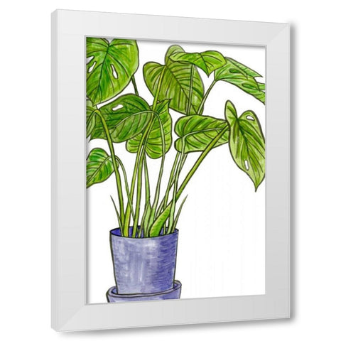 Potted Jungle III White Modern Wood Framed Art Print by Wang, Melissa