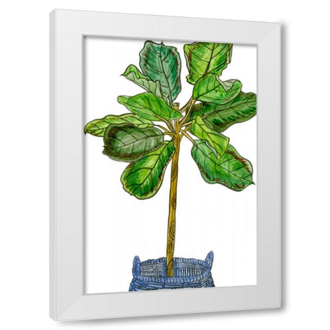 Potted Jungle IV White Modern Wood Framed Art Print by Wang, Melissa