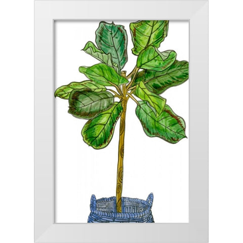 Potted Jungle IV White Modern Wood Framed Art Print by Wang, Melissa