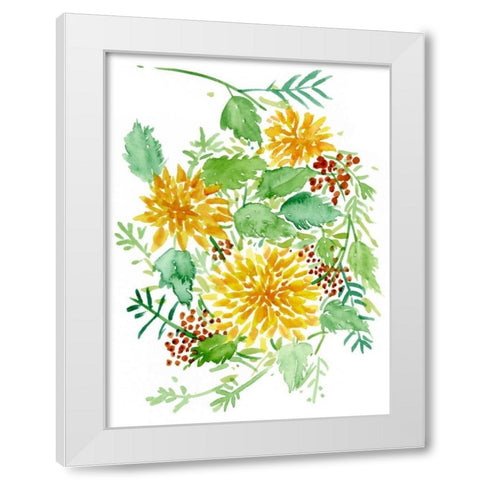 Joyful Movement I White Modern Wood Framed Art Print by Wang, Melissa