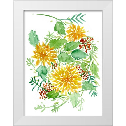 Joyful Movement I White Modern Wood Framed Art Print by Wang, Melissa