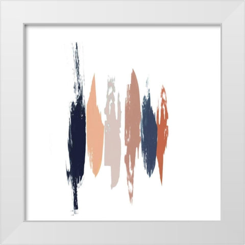 Brushed I White Modern Wood Framed Art Print by Goldberger, Jennifer