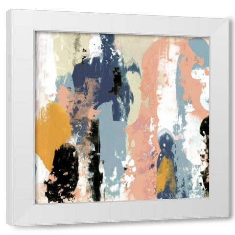 Blueberry Swatches I White Modern Wood Framed Art Print by Goldberger, Jennifer