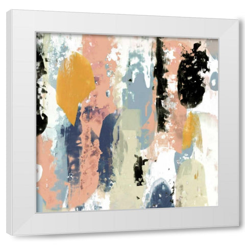 Blueberry Swatches II White Modern Wood Framed Art Print by Goldberger, Jennifer