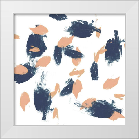 Blueberry and Peach Strokes II White Modern Wood Framed Art Print by Goldberger, Jennifer