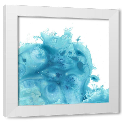 Splash Wave I White Modern Wood Framed Art Print by Vess, June Erica