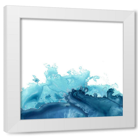 Splash Wave III White Modern Wood Framed Art Print by Vess, June Erica